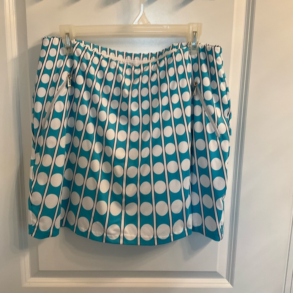 Stylish Blue and White Golf Ball skort